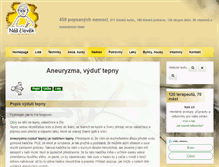 Tablet Screenshot of aneuryzma-vydut-tepny.nasclovek.cz